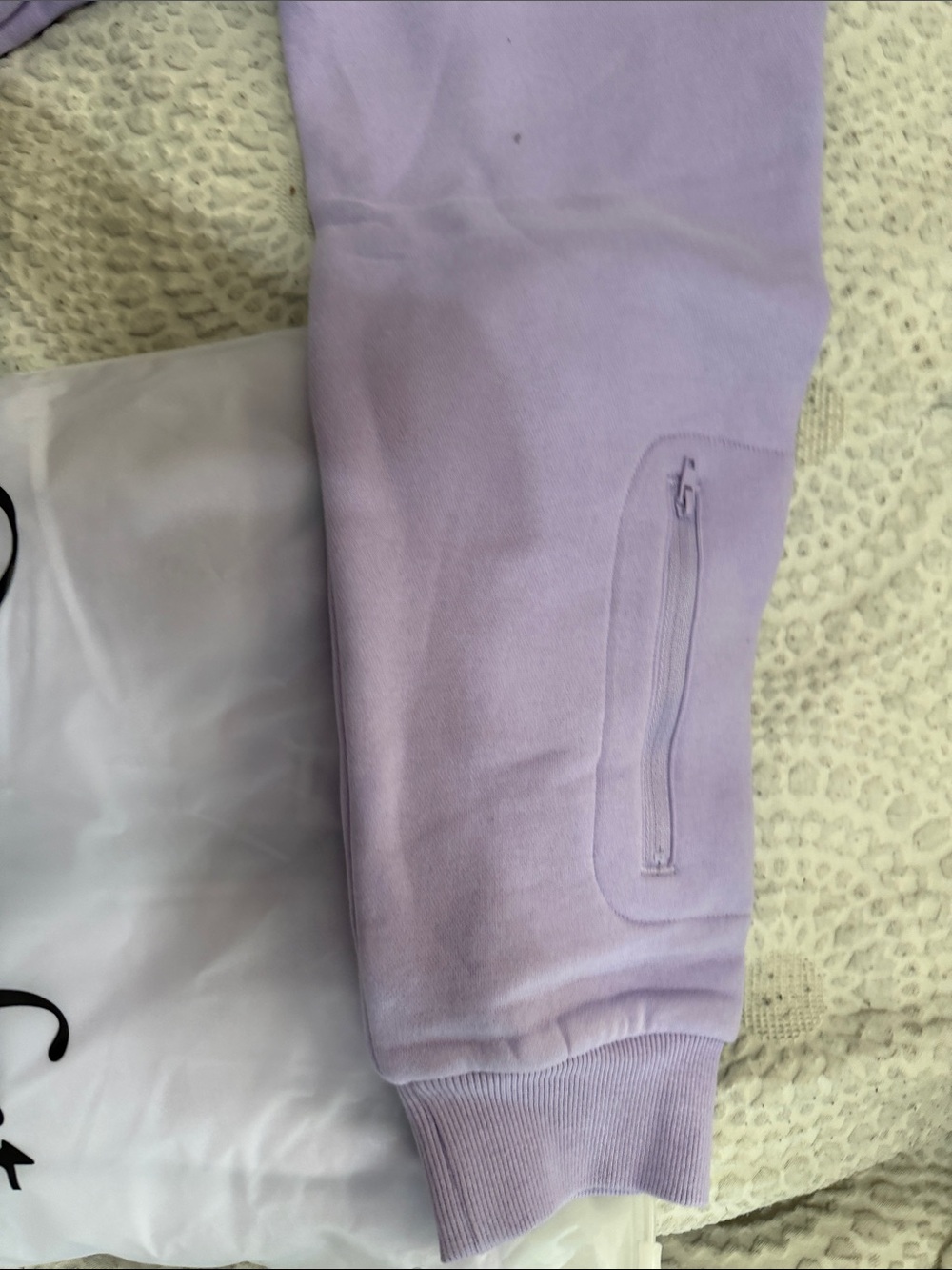 Lilac Zip-Up Hoodie with Comfrt Logo Airplane Mode Zip up Hoodie - Picture 4 of 10